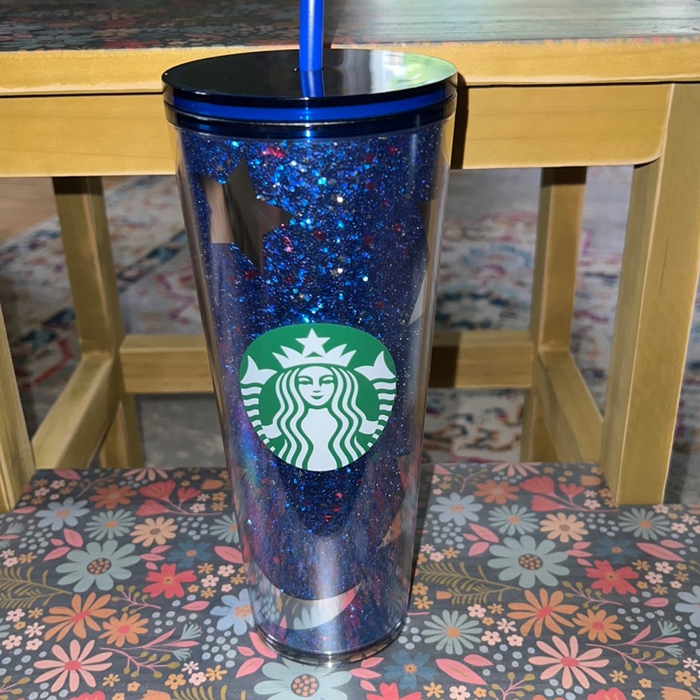 Disney Parks Mickey Mouse stars and moon with blue glitter background